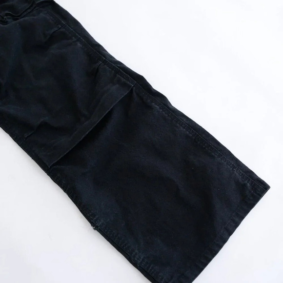 Vintage Dakota Black Double Knee With Zippers Dungaree Carpenter  Pants 34X32 - Picture 6 of 14